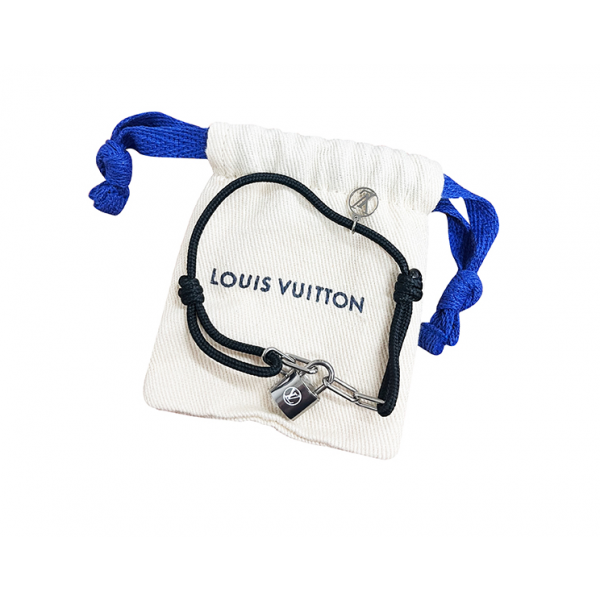 [루이비통] Q05267 실버락킷 X 버질 아블로 유니세프 컬렉션 티타늄 LV 팔찌 블랙실버 팔찌